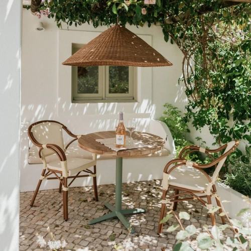 Table bistrot en teck - modèle 095 - 80 cm