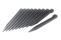 Lot de 10 piquets d'ancrage Etik Fix anthracite - PP pour bordure ETIK BORDURA