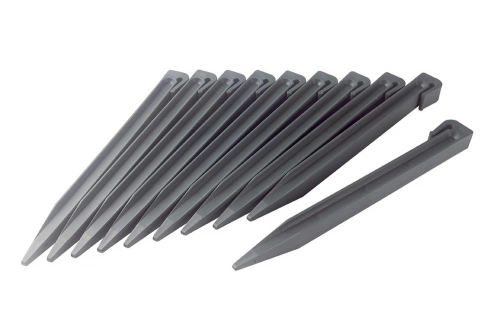 Lot de 10 piquets d'ancrage Etik Fix anthracite - PP pour bordure ETIK BORDURA