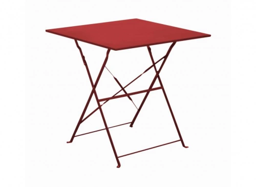 Guéridon Cuba carré - 70 x 70 cm - rouge