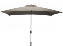 Parasol droit - 300 x 200 cm - Aluminium - Toile taupe