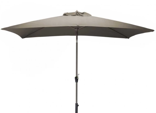 Parasol droit - 300 x 200 cm - Aluminium - Toile taupe