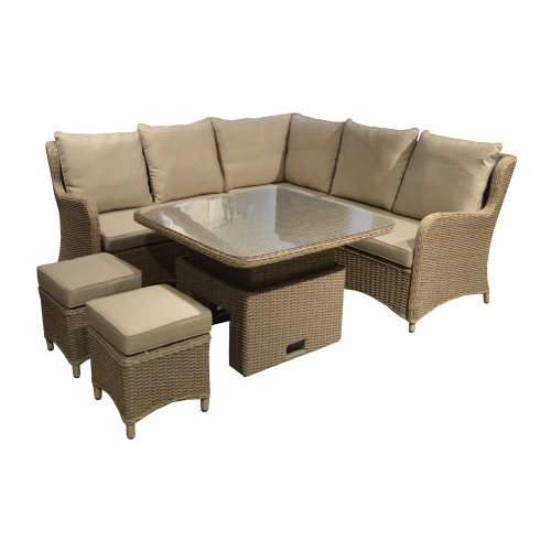 Salon De Jardin Toulon - Alu/Resine - Brun/Taupe