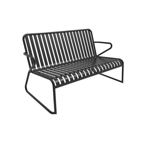 Canapé de jardin de jardin 2 places Vero alu - graphite 133 x 76 x76 cm