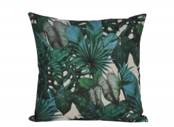 Coussin déhoussable exterieur décor Motif Imprimé jungle 45 x 45 cm