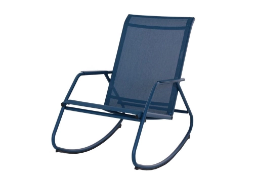 Fauteuil basculant de jardin Noa Rocking - bleu/bleu 61 x 90 x 100 cm