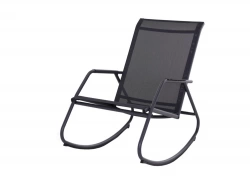 Fauteuil basculant de jardin Noa Rocking - graphite/gris 61 x 90 x 100 cm