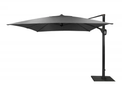 Parasol déporté Elios FULL LED alu/novasun - chiné foncé 3 x 3 m