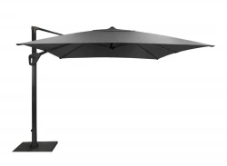 Parasol déporté Elios Novasun alu/novasun - grey/chiné foncé 3x3 m