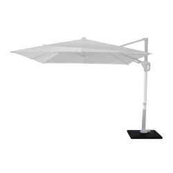Parasol déporté Elios orientable alu/novasun - blanc 3 x 3 m
