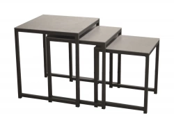 Table basse de jardin Gigogne lot de 3 - grey