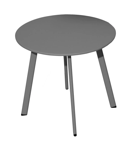 Table basse de jardin Massaï ø 45 cm en acier époxy - graphite