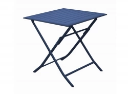Table de jardin carrée Lorita - bleu 70 x 71 x 70 cm