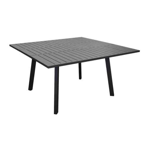 Table de jardin extensible 6/8 personnes Barcelona - graphite 100/145x145 cm