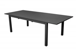 Table de jardin rectangulaire extensible Genes - graphite - 160/240 cm