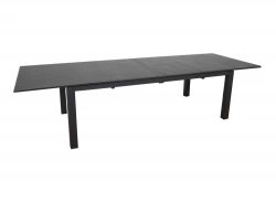 Table de jardin rectangulaire extensible Genes - graphite 220/270/320 cm