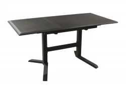 Table de jardin rectangulaire extensible Sotta en aluminium - graphite 110/150 cm