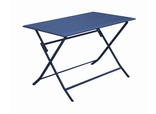 Table de jardin rectangulaire Lorita - bleu 110 x 71 x 70 cm