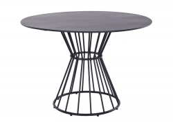 Table de jardin ronde Holland en acier - anthracite - 110 cm