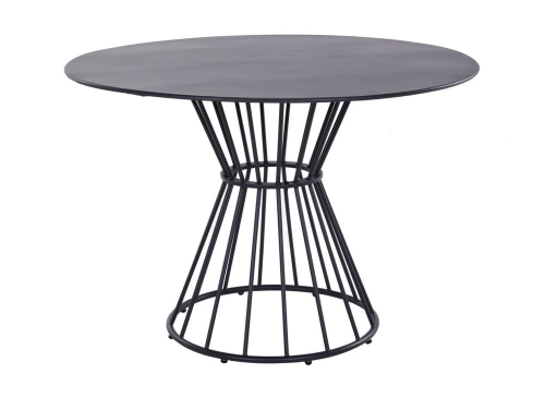 Table de jardin ronde Holland en acier - anthracite - 110 cm