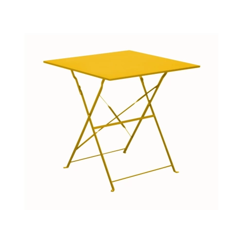 Gueridon de jardon pliant Cuba en acier 70 x 70 cm - Miel