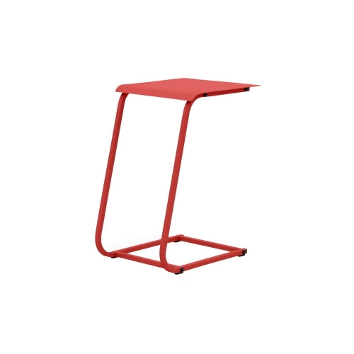 Table basse de jardin Violette II en acier 35 x 52 x 48 cm - rouge
