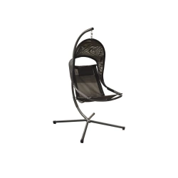 Fauteuil suspendu Enya en Acier avec assise en TPEP - grey/noir