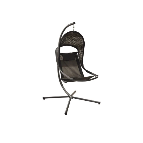 Fauteuil suspendu Enya en Acier avec assise en TPEP - grey/noir