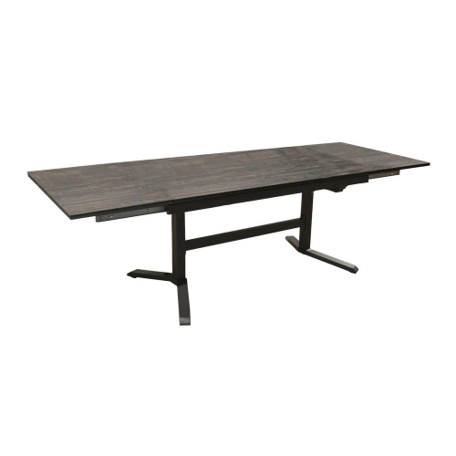 Table de jardin Sotta en Alu 150/200/250 x 78 cm - plateau Fundermax - graphite/Mocca