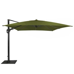 Parasol déporté Elios Sunbrella 3 x 3 m en Alu - green - inclinable et orientable