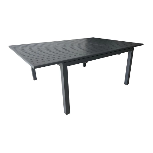 Table de jardin extensible Genes 140/200 x 140 cm - Plateau à lattes - graphite - Alu