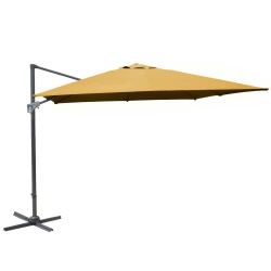 Parasol déporté NH 3 x 4 m en Aluminium - Toile inclinable - curry