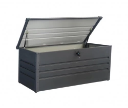 Coffre de cantine moyen pour rangement en acier 350 L - anthracite