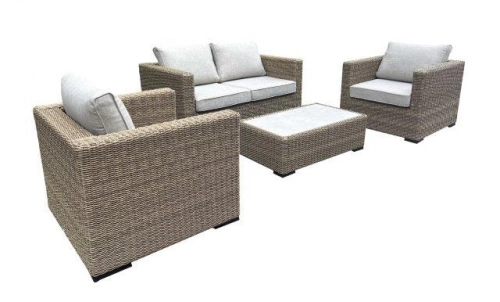 Set 4 pièces Quiesa en aluminium/wicker - naturel