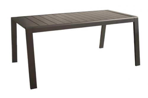 Table de jardin Le Marseille II en aluminium/lattes - 160 x 68 cm - graphite