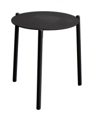 Table basse de jardin ronde Ambiance coffee en aluminium - graphite