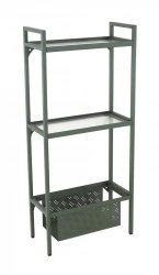 Etagère Balcon en acier à 2 niveaux - 118 x 24 x 53 cm - vert