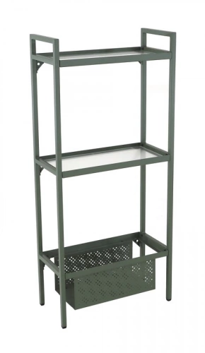 Etagère Balcon en acier à 2 niveaux - 118 x 24 x 53 cm - vert