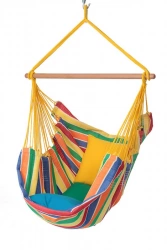 Toile de hamac chaise suspendue avec bois d'écartement - alegria