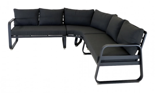 Canapé d'angle - TONIO - Aluminium époxy - Graphite