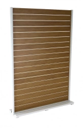 Claustra - LOUISIANE - Aluminium époxy - Lattes Heat Transfer - Crème/Chêne