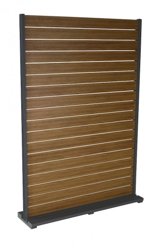 Claustra - LOUISIANE - Aluminium époxy - Lattes Heat Transfer - Graphite/Chêne