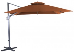 Parasol déporté - CLIM - Aluminium - 3x3 - Sienne