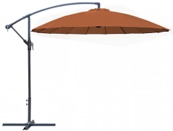 Parasol déporté Pagode - Aluminium époxy - Fibre de verre - Ø300 - Sienne