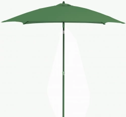 Parasol droit - FDV - Aluminium télescopique - Fibre de verre - 2x2m - Amande