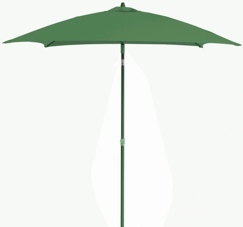 Parasol droit - FDV - Aluminium télescopique - Fibre de verre - 2x2m - Amande