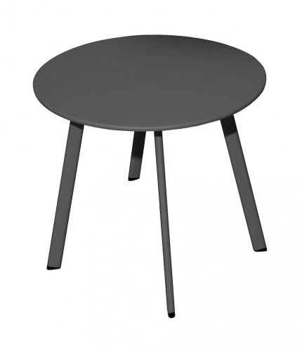 Table basse - MASSAÏ - Acier époxy - Ø60 cm - Graphite