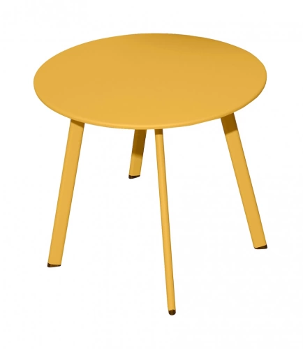 Table basse - MASSAÏ - Acier époxy - Ø60 cm - Miel