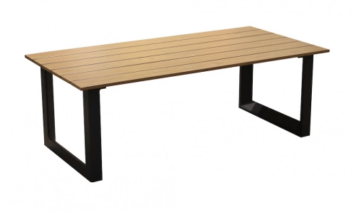 Table basse - PRADO - Aluminium époxy - Lattes - Graphite