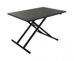 Table élévatrice - PUMP - Aluminium époxy graphite - Plateau céramique - 120 x 75 cm